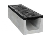 Betónový žľab s liatinovou mrežou Gutta D400