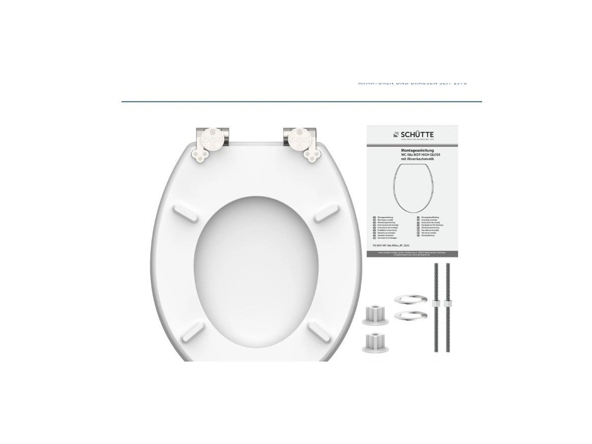 WC sedátka, záchodová prkna Schütte DIAMOND | MDF HG, Soft Close