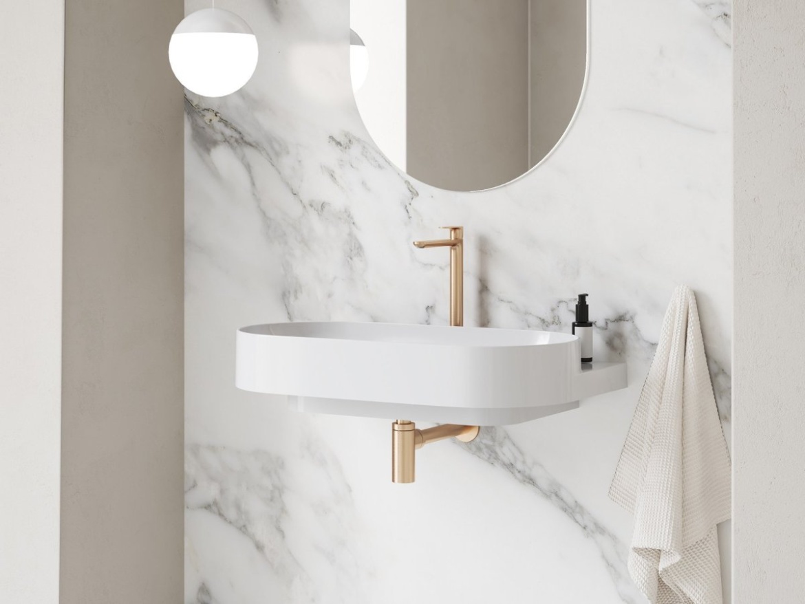 Ravak Umyvadlo Yard 80, s otvorem pro baterii, bez přepadu, antracit