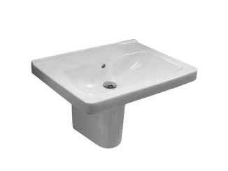 Nástěnná –  JIKA Umyvadlo Cubito 60x45 cm, bez otvoru, bílé, na stěnu, s přepadem, , H810423000109