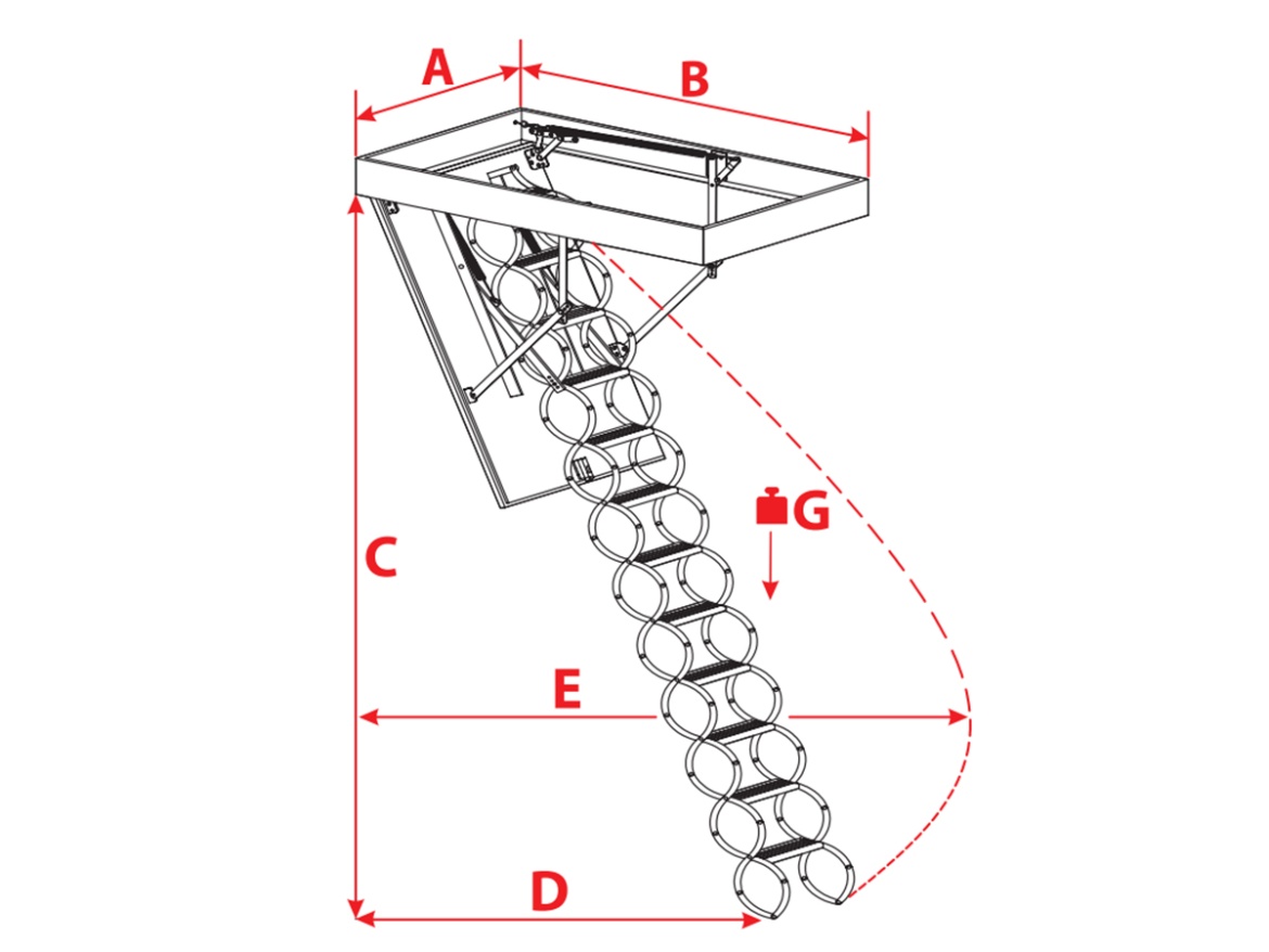 Pôdne schody Oman Flex Termo Metal Box
