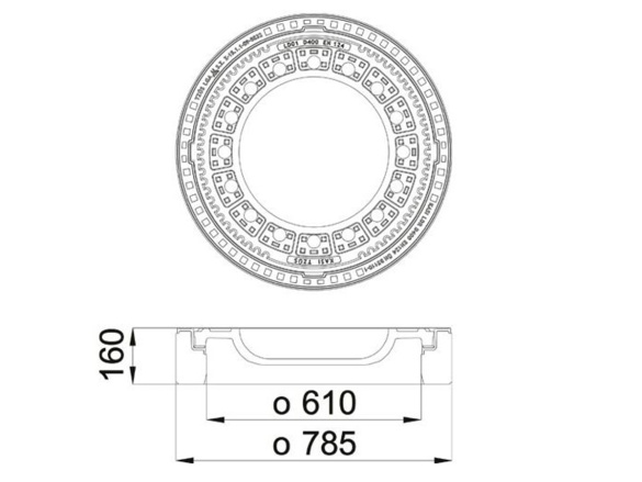 Šachtový poklop s odvětráním Kasi KDB01
