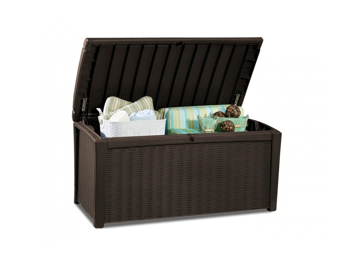 Keter Zahradní úložný box Keter Borneo 416 L - 129,5 x 70 x 62,5 cm - hnědý