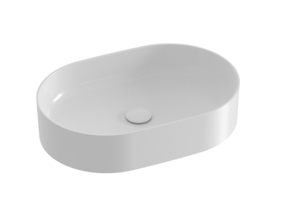 Ravak Umývadlo Ceramic Slim O 55, bez otvoru pre batériu, bez prepadu, biela