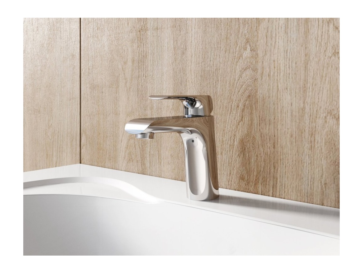 Ravak FL 014.20BL Umyvadlová stojánková baterie 151 mm bez výpusti, černá