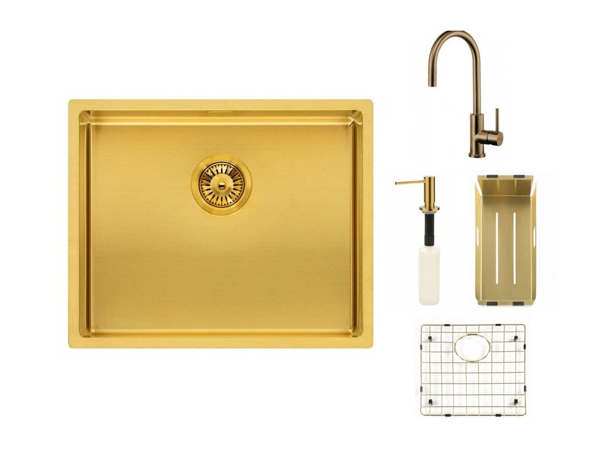 Kuchyňské dřezy Reginox SET Miami 500 Gold + baterie Cano + příslušenství