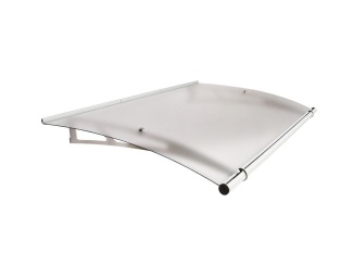 Vchodové striešky Scobax – Savespot Fine L 150 x 95 cm, strieborná/biela