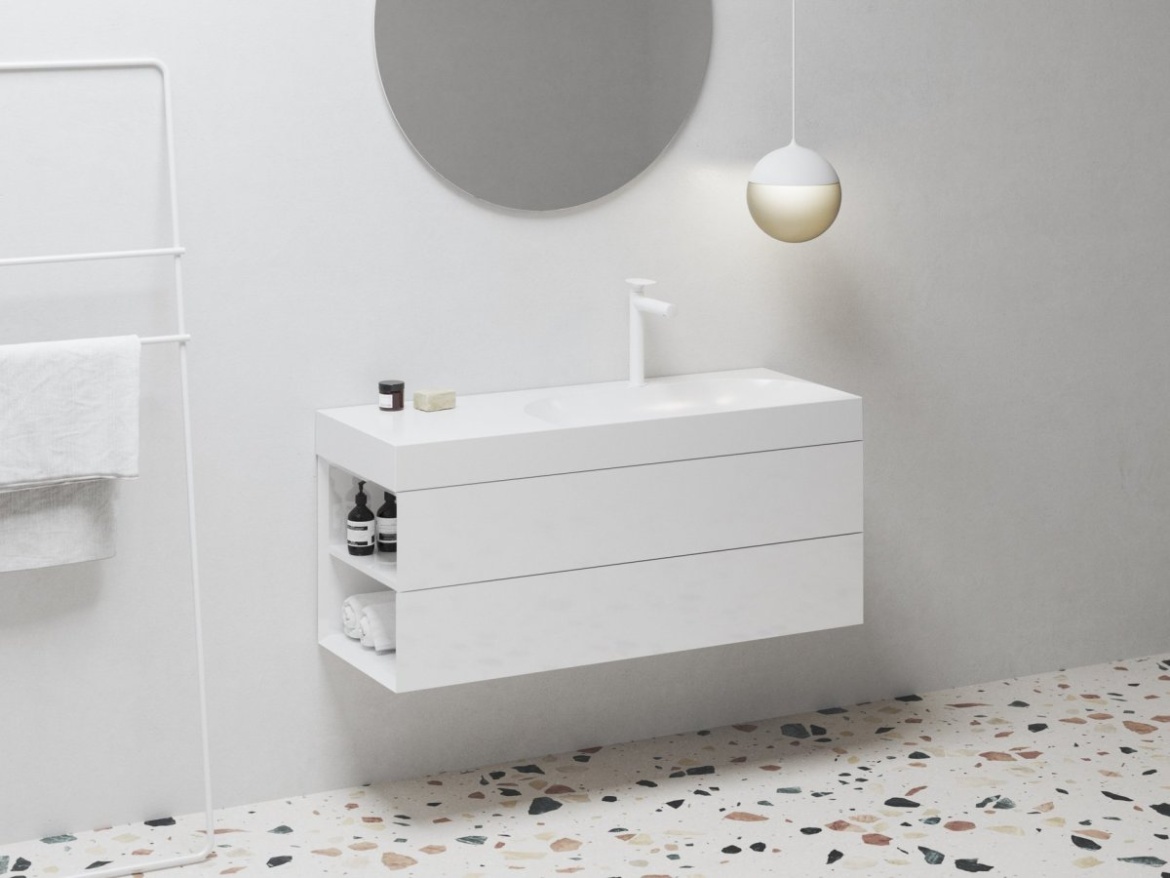 Ravak SD Lite 120 L skříňka pod umyvadlo černá matná