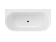 Ravak Vana Ypsilon Wall 178x86, volně stojící, Deepsea Blue/bílá, krytka odtoku bílá/černá/chrom