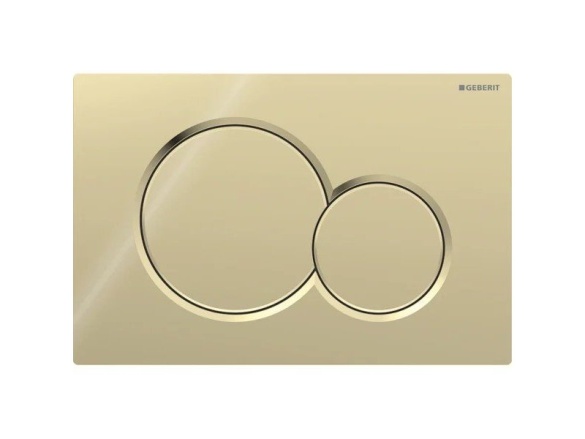 Geberit Ovládací tlačítko Sigma01 mosaz, kulatá tlačítka,  115.770.DT.5