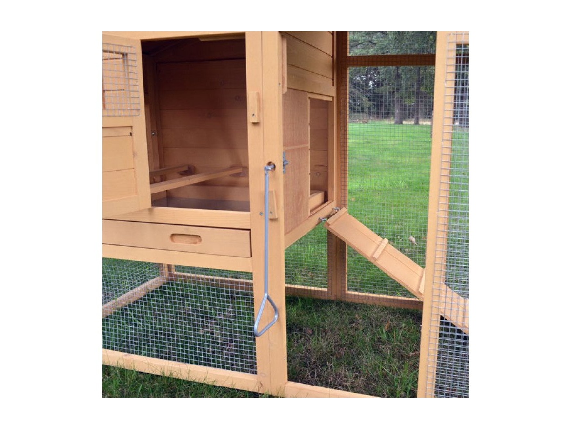 Kurník Scobax Dřevěný kurník BERLIN XXL, 1900x670x1170 mm