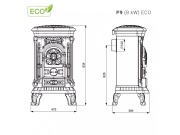 Liatinové krbové kachle Kawmet P9 - 8 kW