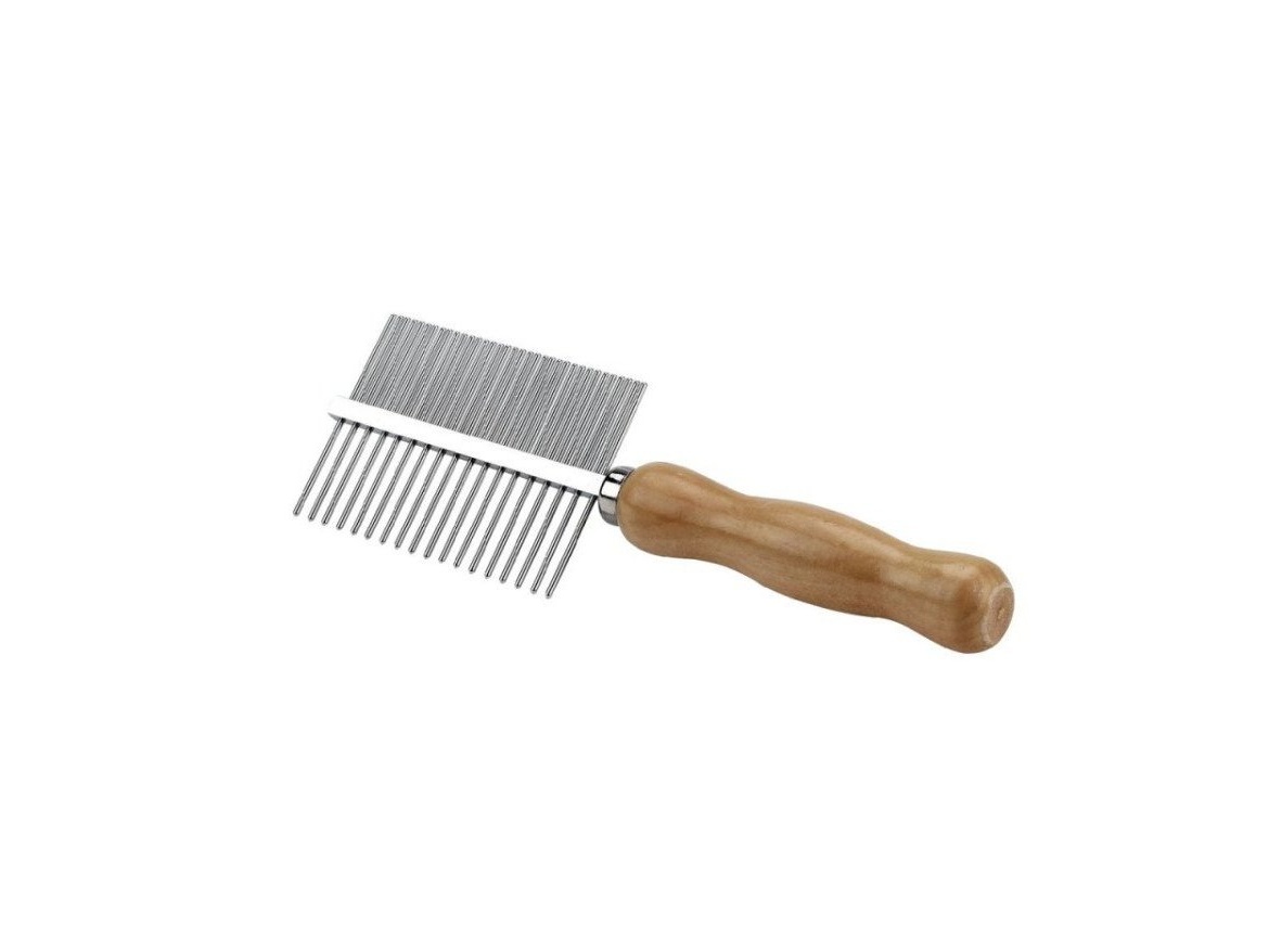Scobax Hřeben pro psy dřevěný, oboustranný kombi