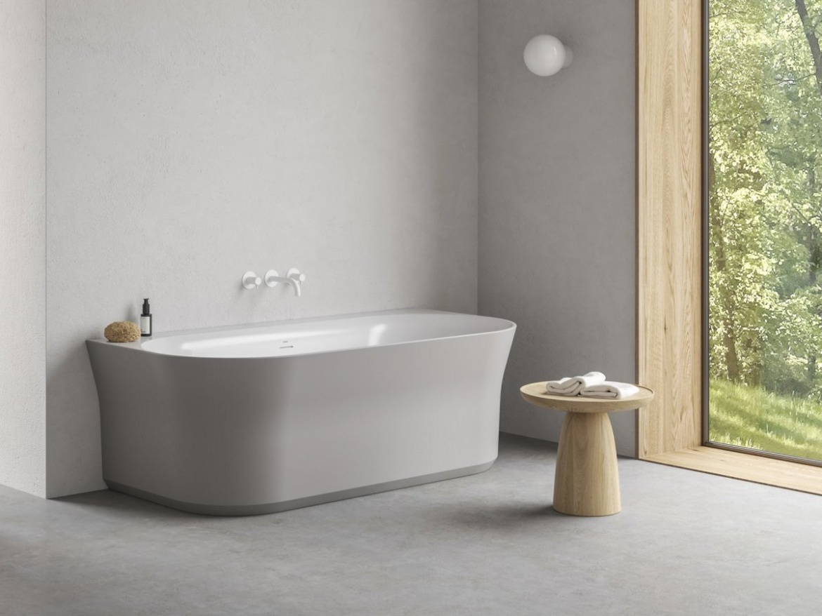 Ravak Vaňa Ypsilon Wall 178x86, voľne stojaca, čierna/biela, krytka odtoku čierna/biela/chróm