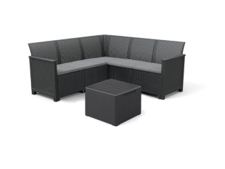 Jelentések –  Keter Zahradní nábytek  Elodie 5místný set s úložným stolem grafitový