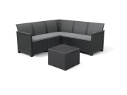 Keter Zahradní nábytek  Elodie 5místný set s úložným stolem grafitový