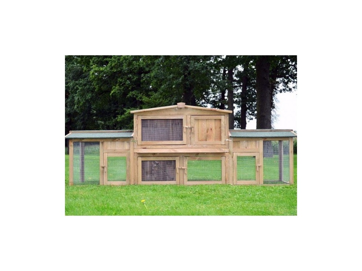 Scobax Dřevěná králíkárna SUŠICE, 2480x520x900 mm