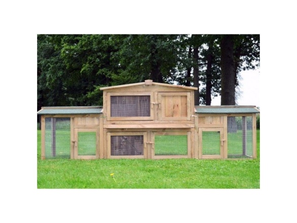 Scobax Dřevěná králíkárna SUŠICE, 2480x520x900 mm