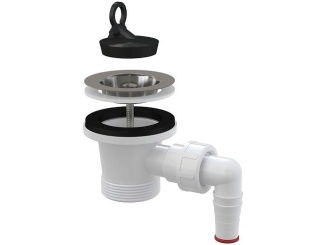 Alcadrain –  Alcadrain Dřezová výpusť 6/4", nerez mřížka, s přípojkou,  A33P