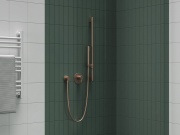 Ravak 974.60GLB Sprchová tyč s držákem, Gold Brushed