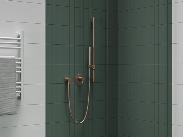 Ravak 974.60RGB Sprchová tyč s držákem, Rose Gold Brushed