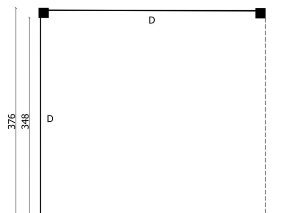 Tuindeco Flachdach Stavanger type XL, zusammensetzung 1, schwarz gesprüht