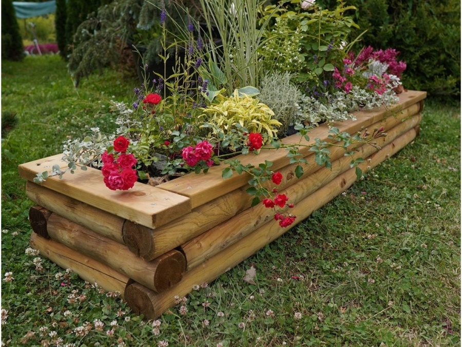 Scobax Vyvýšený záhon Log Cabin