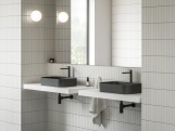 Ravak Umyvadlo Ceramic Slim R 55, bez otvoru pro baterii, bez přepadu, antracit