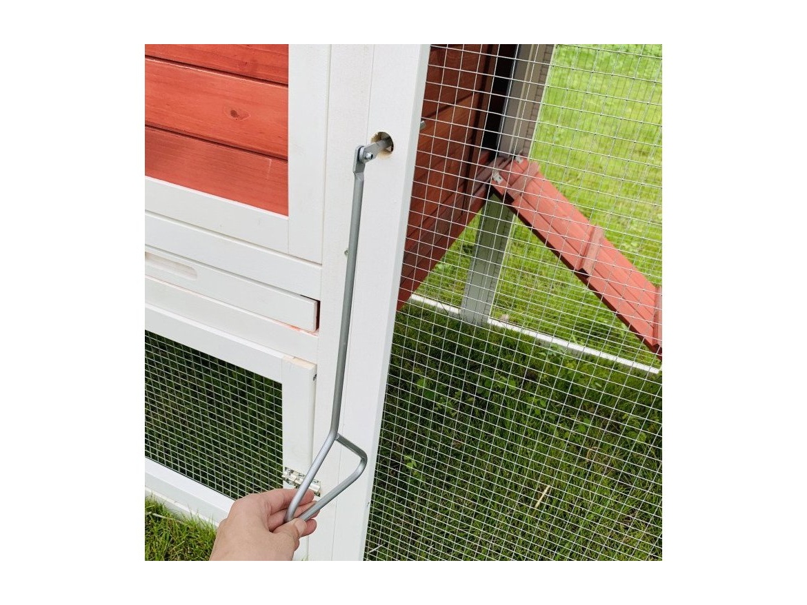 Kurník Scobax Dřevěný kurník MILÁNO RED MAXI, 2200x740x1200 mm