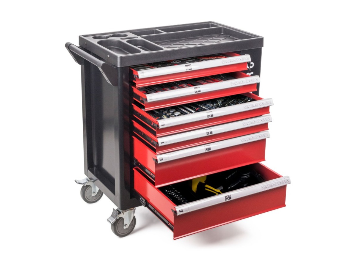 G21 Dílenský vozík  Cooper 6, černo-červený