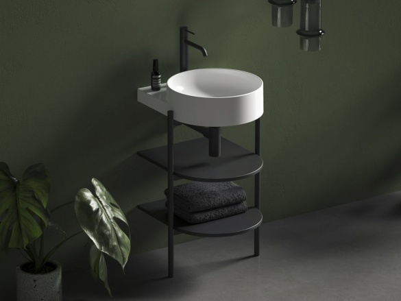 Ravak Umyvadlo Yard 40, s otvorem pro baterii, bez přepadu, bílá matná