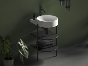 Ravak Umývadlo Yard 40, s otvorom pre batériu, bez prepadu, biela matná