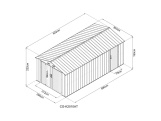 Kovová garáž 3 x 6 m se sedlovou střechou Antracit Riwall PRO RMCG 20x10 Anthracite