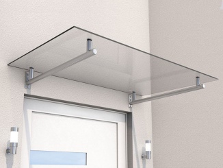 Ajtók feletti előtetők Gutta – Guttavordach HD 140 stříbrná / čirá, 140 x 80 cm