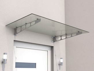 Ajtók feletti előtetők Gutta – Guttavordach HD/LT 160 stříbrná / opál, 160 x 90 cm