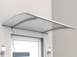 Ajtók feletti előtetők Gutta – Guttavordach PT/LD stříbrná / čirá, 150 x 90 cm