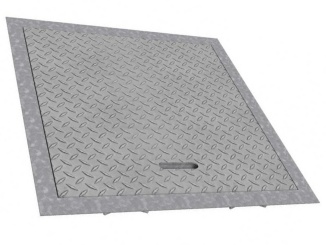 Aknanyílások Scobax – Steelsafe Drive ocelový hranatý poklop 450 x 450 mm stříbrná