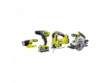 Aku 18 V set (R18DD3 + RWSL1801 + R18JS + R18T + 1 x 5,0 Ah + 1 x 2 Ah baterie + nabíječka) Ryobi R18CK4A-252S