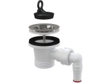 Alcadrain Dřezová výpusť 6/4", nerez mřížka, s přípojkou,  A33P