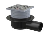 Alcadrain Podlahová vpusť 105 x 105 mm, mřížka nerez, boční odtok d 50 mm,  APV26