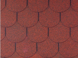 Asfaltové střešní šindele Gutta – Guttatec Topglass Beaver červená 3 m²