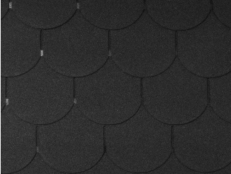 Asfaltové střešní šindele Scobax – asfaltová šindel Bobrovka - černá 3 m²