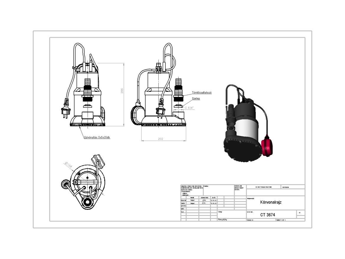 Iszapszivattyú Elpumps CT 3674