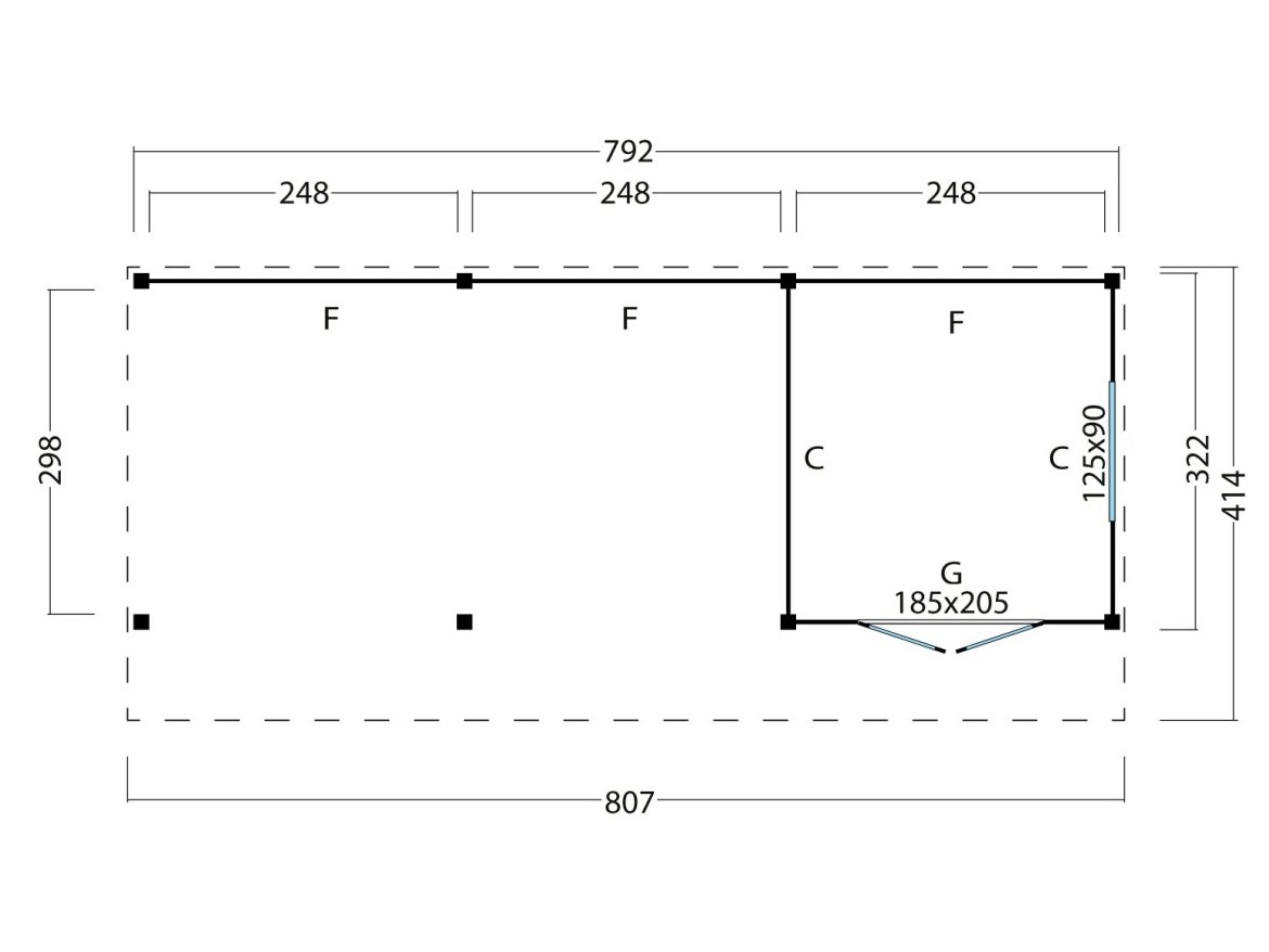 Wood scheune Malmö, typ 2 ( Wood Wände)