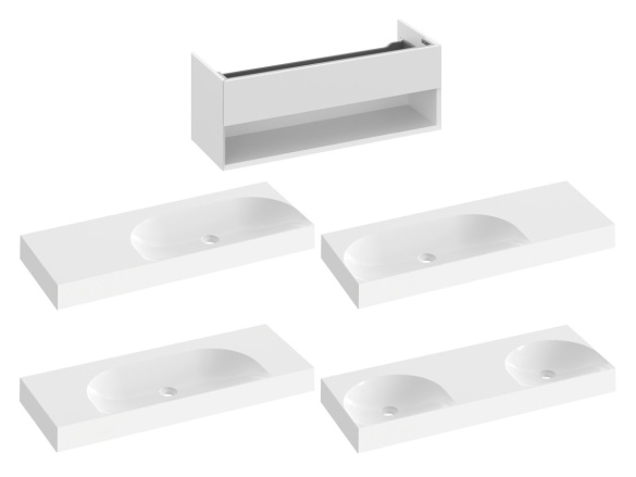 Ravak SD Lite 120 skříňka pod umyvadlo Alabaster Pink