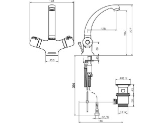 Umyvadlové –  Novaservis Umyvadlová baterie Aquamat, chrom, stojánková, bez výpusti,  2601,0