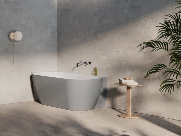 Ravak Vana Freedom Corner II Tec 175x86 P, volně stojící, Alabaster Pink/bílá, krytka odtoku bílá/černá/chrom