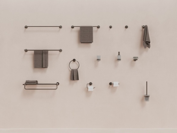 Ravak KN 231.20BLM Držák s dávkovačem mýdla, černá matná