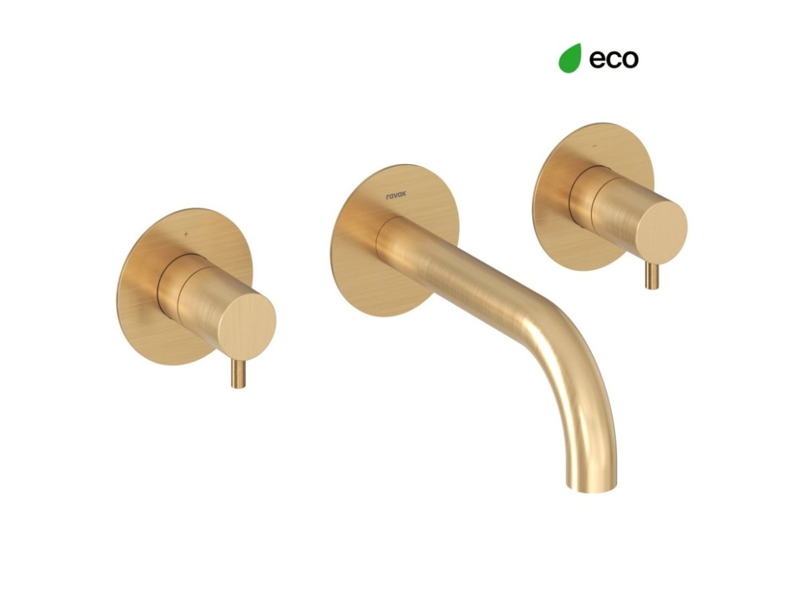 Ravak ES 019.60GLB.O1 Umyvadlová podomítková baterie s tělesem, zlato kartáčované