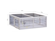 Scobax Dřevěný výběh pro králíky - bílý XL